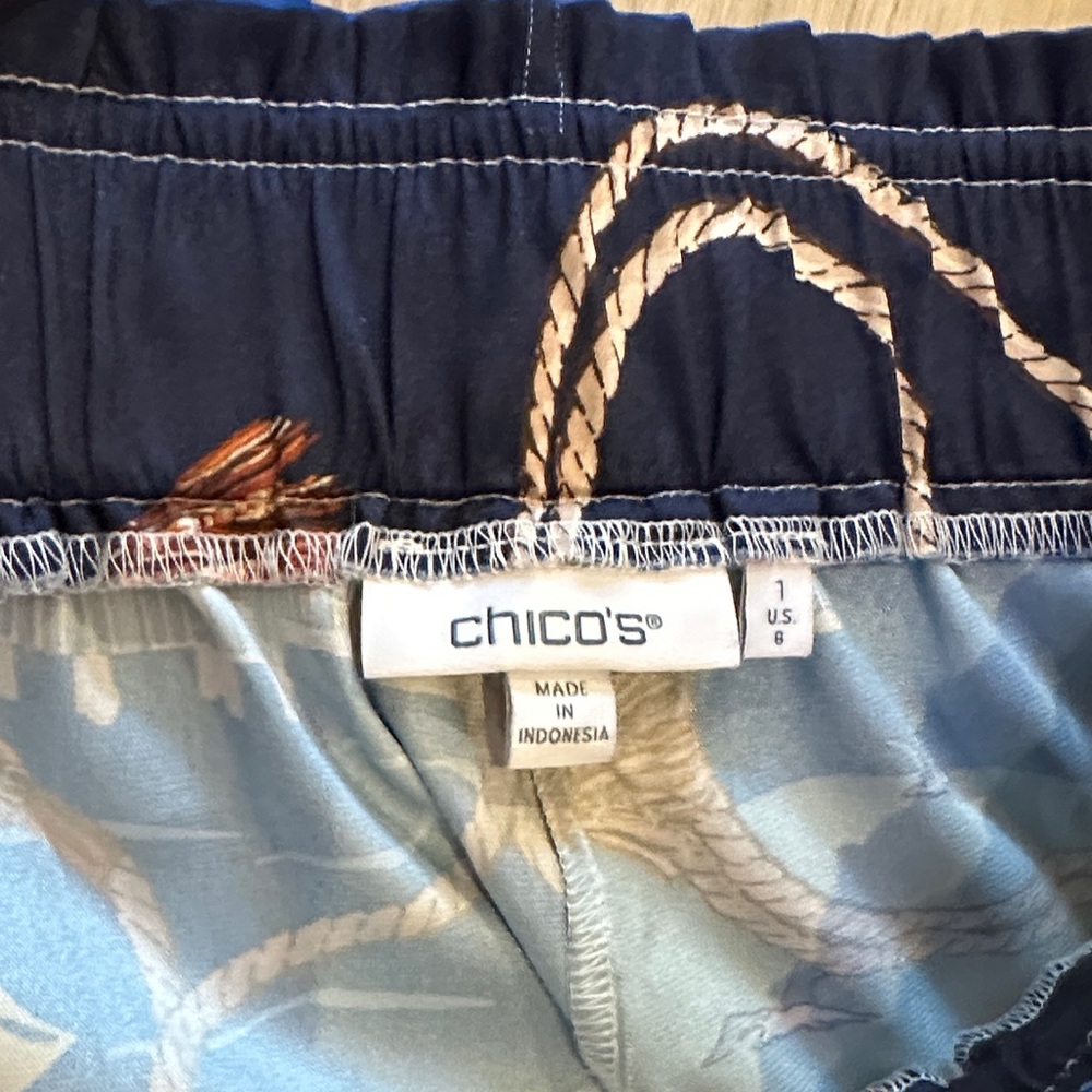 Chico's Multi-Color Scenic Print Pants & Top Set - Picture 3 of 3